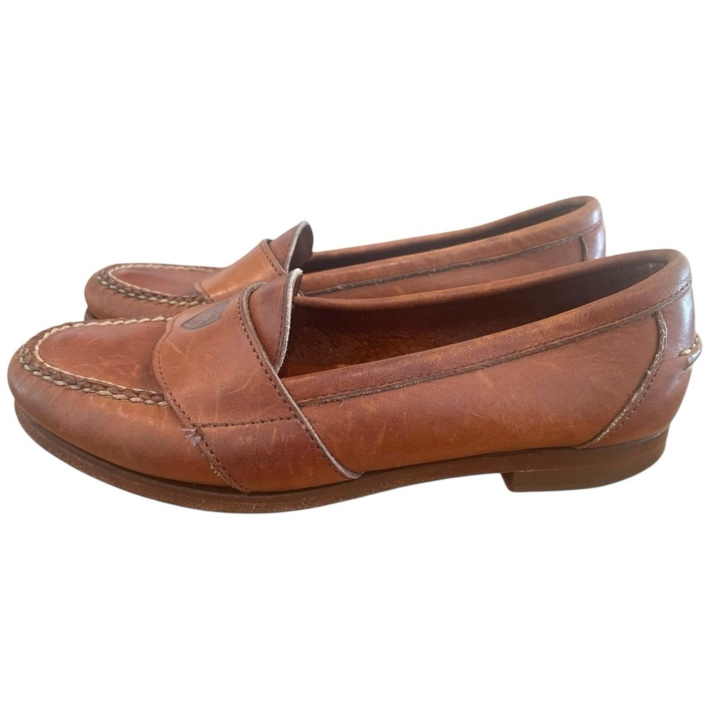 Ralph Lauren Tan Leather Loafers - Picture 6 of 12